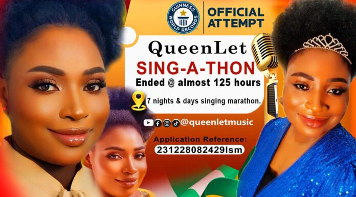 QueenLet, sing-a-thon ended at almost 125 hours