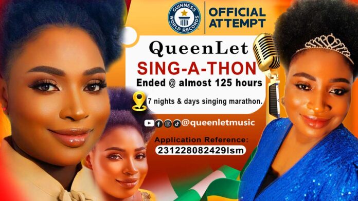 QueenLet, sing-a-thon ended at almost 125 hours