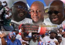 Vice President Mahamudu Bawumia, Ex-President John Mahama, President Nana Akufo-Addo