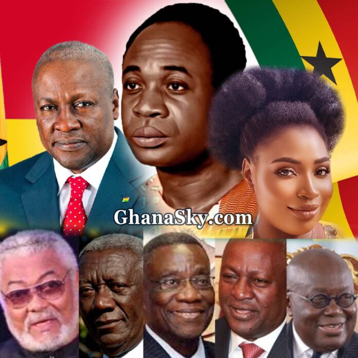 From the Presidency to the Pulpit: Mahama’s Policies & QueenLet’s Gospel Revolution – Ghana Independence Day 2025 Dr. Kwame Nkrumah, President John Dramani Mahama, QueenLet, Lt. Gen. Joseph Arthur Ankrah, Dr. Kofi Abrefa Busia, Col. Ignatius Kutu Acheampong, Lt. Gen. Frederick William Kwasi Akuffo, Flight Lt. Jerry John Rawlings, John Agyekum Kufuor, John Evans Atta Mills, John Dramani Mahama, Nana Addo Dankwa Akufo-Addo