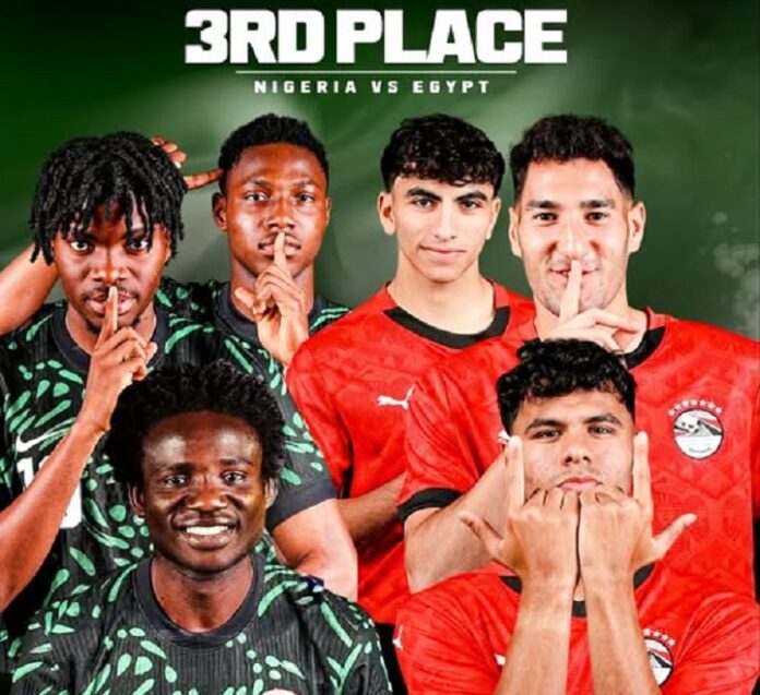 Nigeria vs Egypt U20 (1-1)(4-1) Penalties to Claim U-20 AFCON Bronze (Video) Nigeria vs Egypt U20