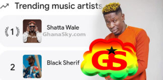 Shatta Wale Tops Google Trends,Black Sherif, King Paluta