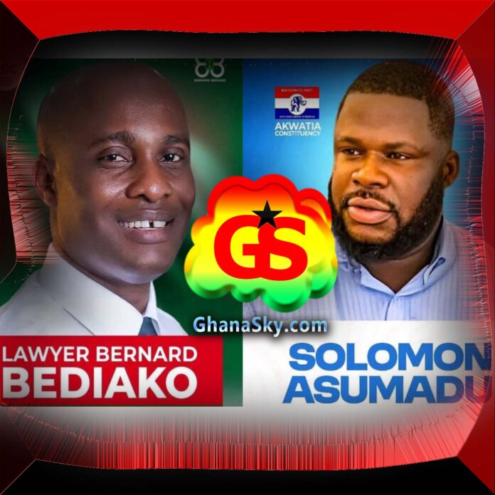 Bernard Bediako Baidoo of NDC, Solomon Asumadu of NPP, Akwatia by election