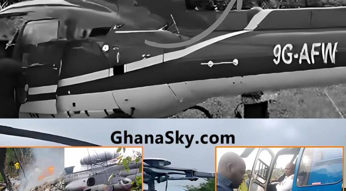 Another Ghana Helicopter, Makes Emergency Landing At Nkawkaw