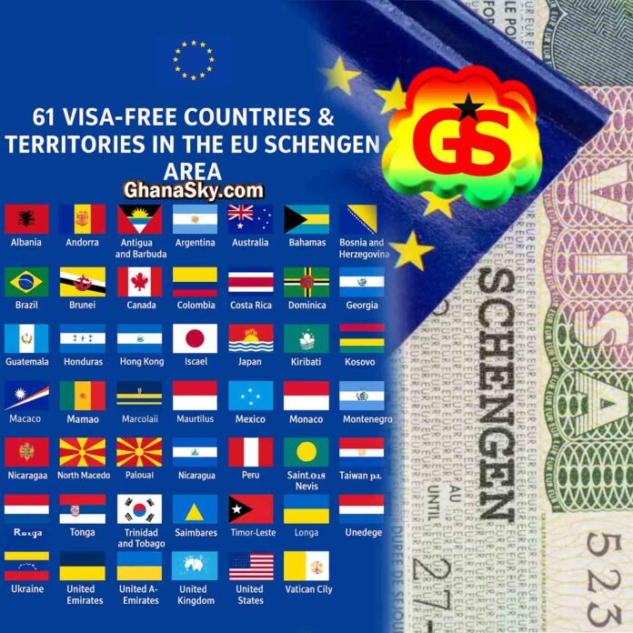EU Schengen visa reform, 61 visa-free countries, EU Schengen countries