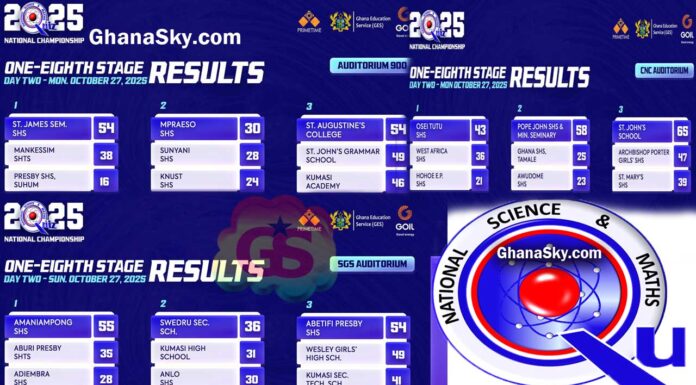 National Science And Maths Quiz, NSMQ 2025, NSMQ One Eighth