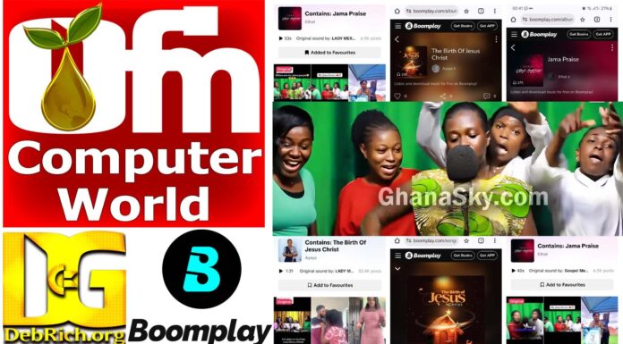 Boomplay Music Copyright Scandal – Boomplay Hosts Dozens of Unauthorized Ghanaian Gospel Songs Like: JAMA PRAISE by Lady Mercy, Ethel, Ayaya OFM Computer World, Boomplay, Multi Debrich Group, Jama Praise by Lady Mercy, Ethel, Ayaya