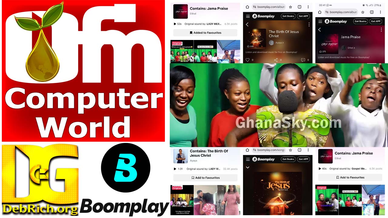 OFM Computer World, Boomplay, Multi Debrich Group, Jama Praise by Lady Mercy, Ethel, Ayaya
