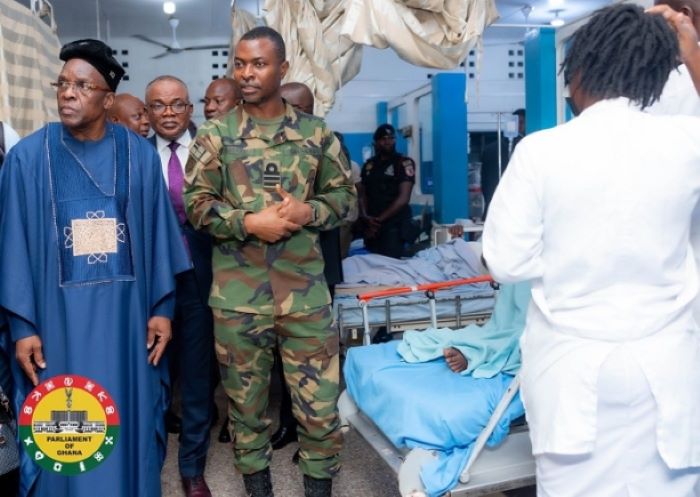 Ghana Parliament donates, Ghana military recruitment stamped