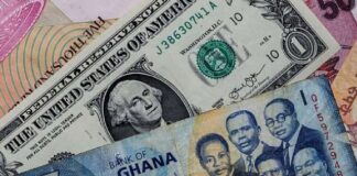 Ghana Cedi Note, US Dollars