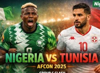 Nigeria vs Tunisia (3-2) AFCON Clash Today: Goals, Drama and Qualification Hopes – Victor Osimhen goal (Video) Africa Cup of Nations, AFCON Nigeria vs Tunisia, Nigeria vs Tunisia
