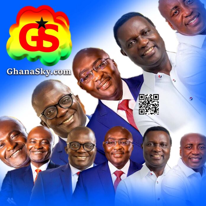 NPP Presidential Primaries Results 2026: Who Is Leading and How Each Candidate Performed Kennedy Agyapong, Dr Bryan Acheampong, Dr Mahamudu Bawumia, Dr Yaw Osei Adutwum, Kwabena Agyepong