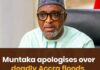Interior Minister Mohammed Muntaka Mubarak, apologised to Ghanaians