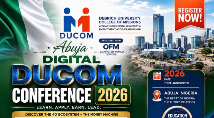 Abuja Digital DUCOM Conference 2026, Debrich University College of Missions, DUCOM 4D Ecosystem, DUCOM Digital Dollar Drive